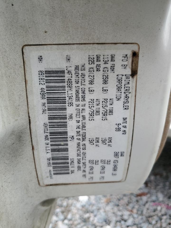 2000 Jeep Cherokee Sport VIN: 1J4FT48S0YL134185 Lot: 63900114