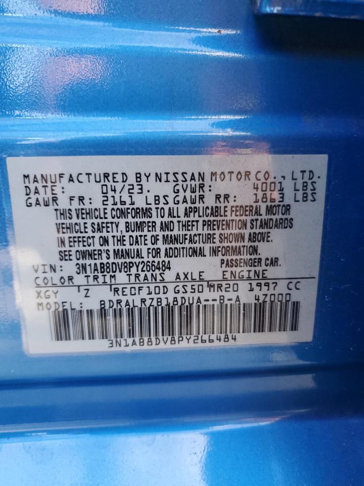 2023 Nissan Sentra Sr VIN: 3N1AB8DV8PY266484 Lot: 60153634