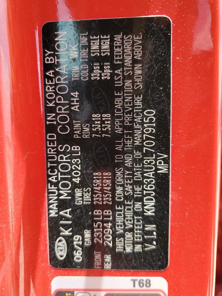 2020 Kia Soul Gt Line VIN: KNDJ63AU3L7079150 Lot: 58310664