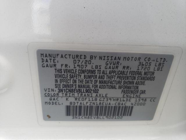 3N1CN8EV8LL902102 Nissan Versa SV 12