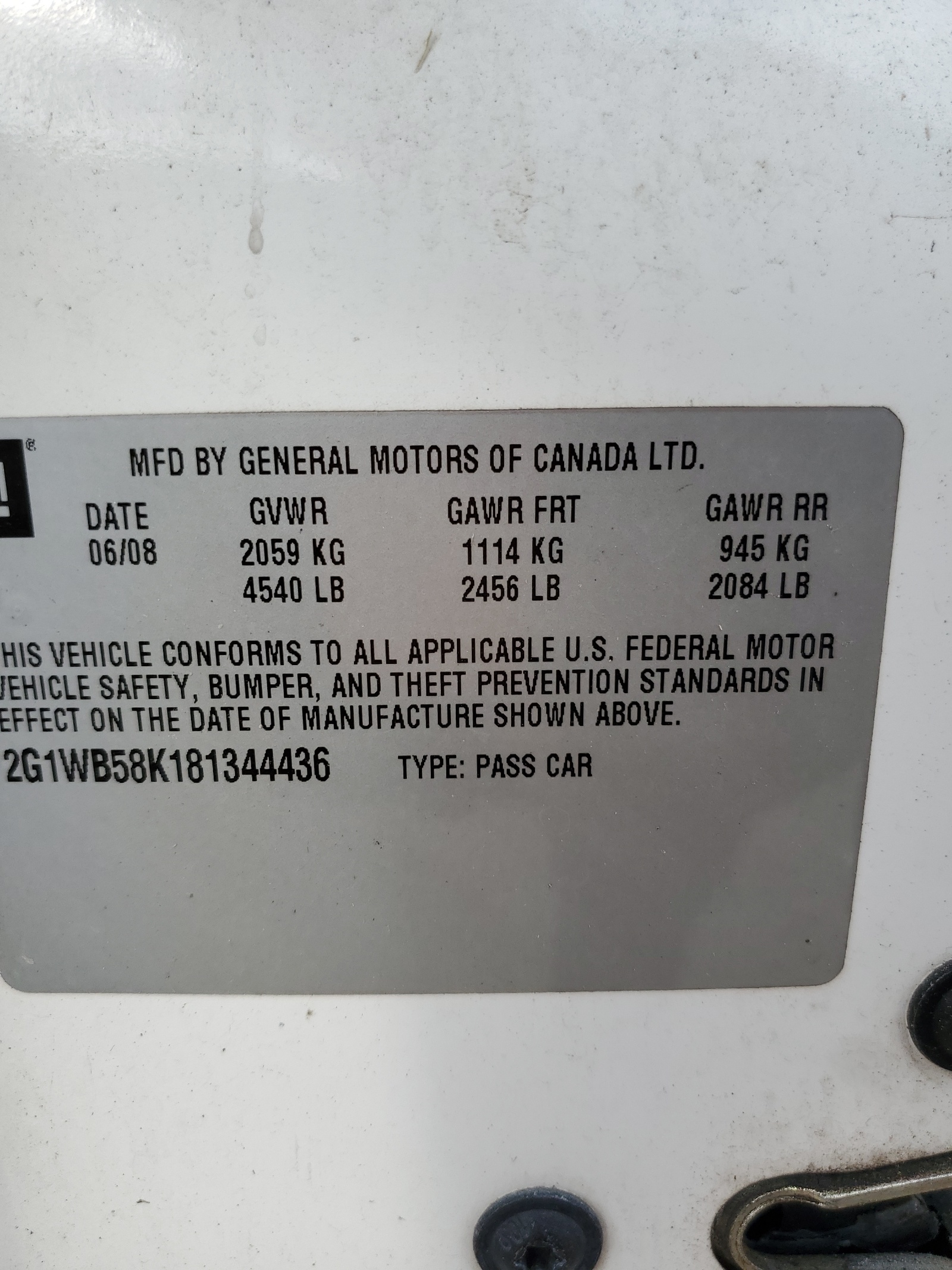 2G1WB58K181344436 2008 Chevrolet Impala Ls