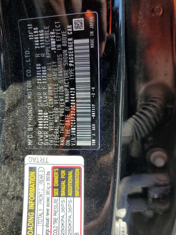 2018 Honda Clarity Touring VIN: JHMZC5F37JC004428 Lot: 58282324