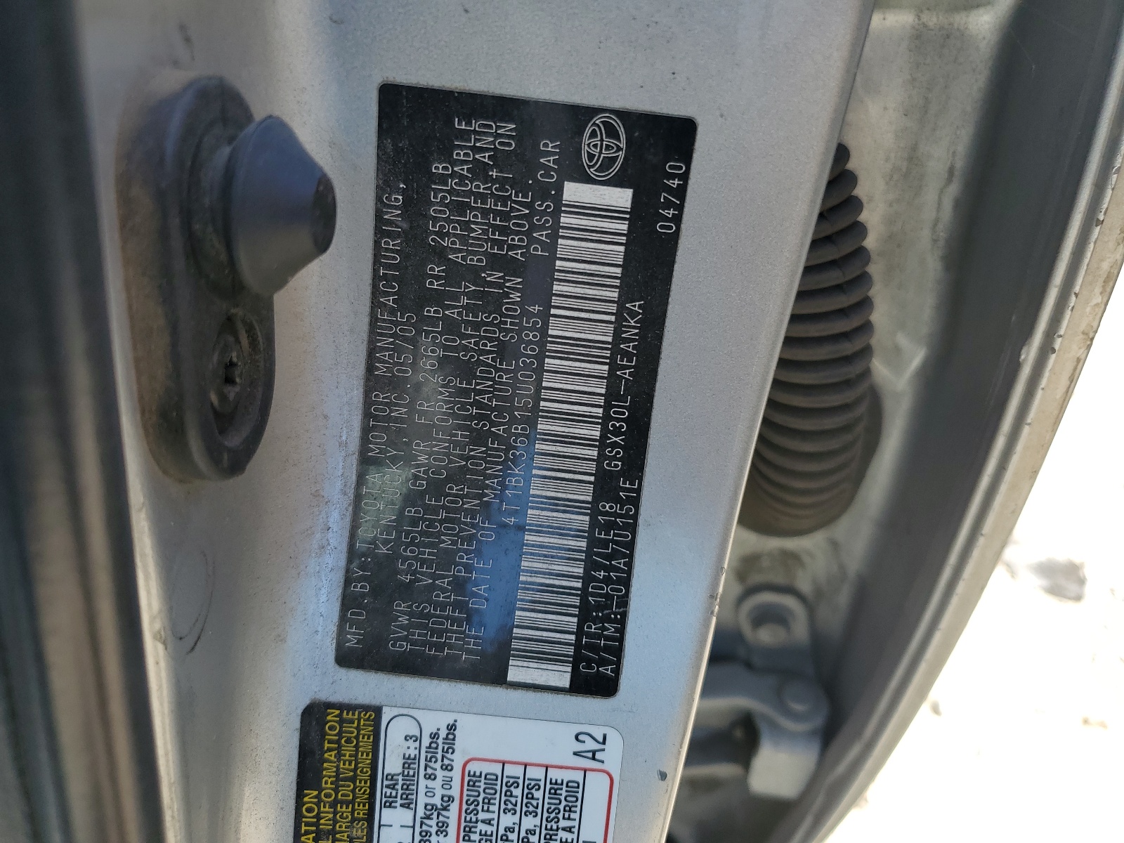 4T1BK36B15U036854 2005 Toyota Avalon Xl