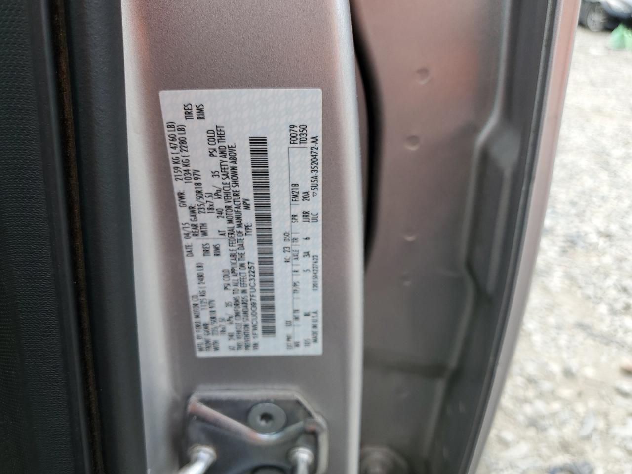 2015 Ford Escape Se VIN: 1FMCU0G97FUC32257 Lot: 59710974