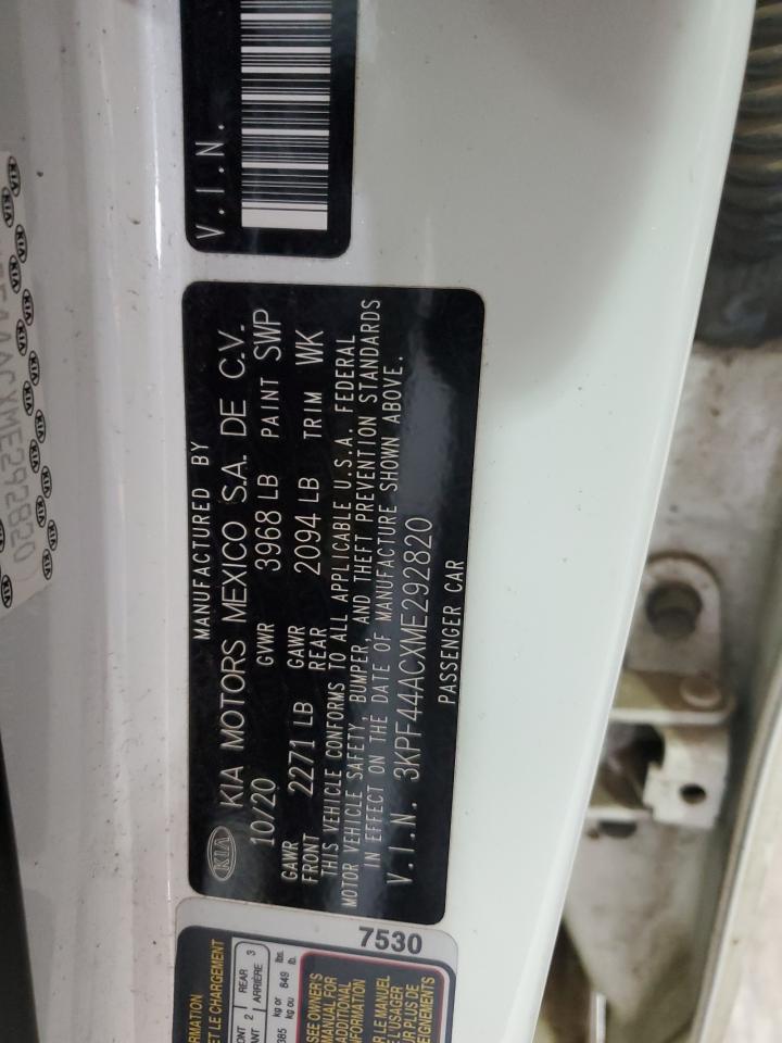 2021 Kia Forte Gt VIN: 3KPF44ACXME292820 Lot: 59931994