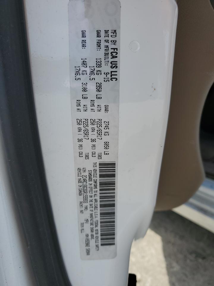 2016 Chrysler Town & Country Touring VIN: 2C4RC1BG3GR155933 Lot: 59446414