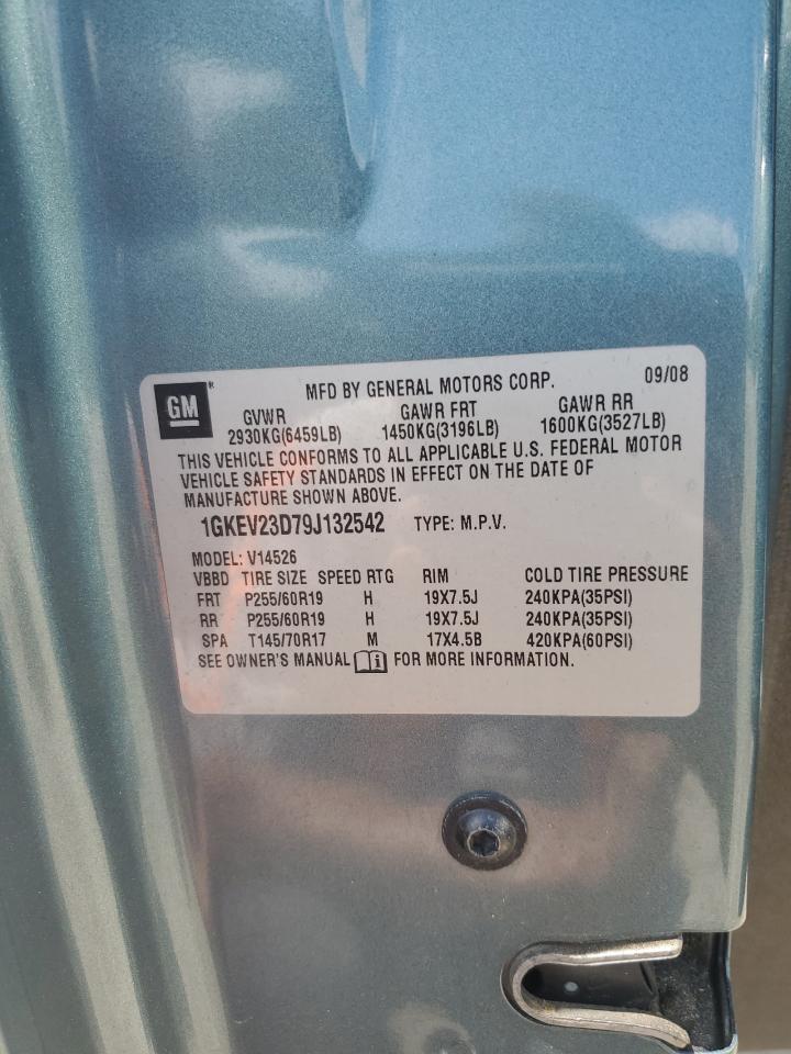 2009 GMC Acadia Slt-1 VIN: 1GKEV23D79J132542 Lot: 60678824