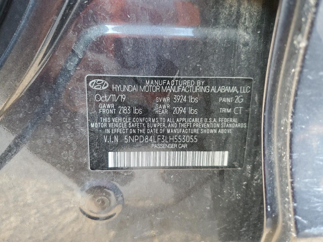 5NPD84LF3LH553055 2020 Hyundai Elantra Sel