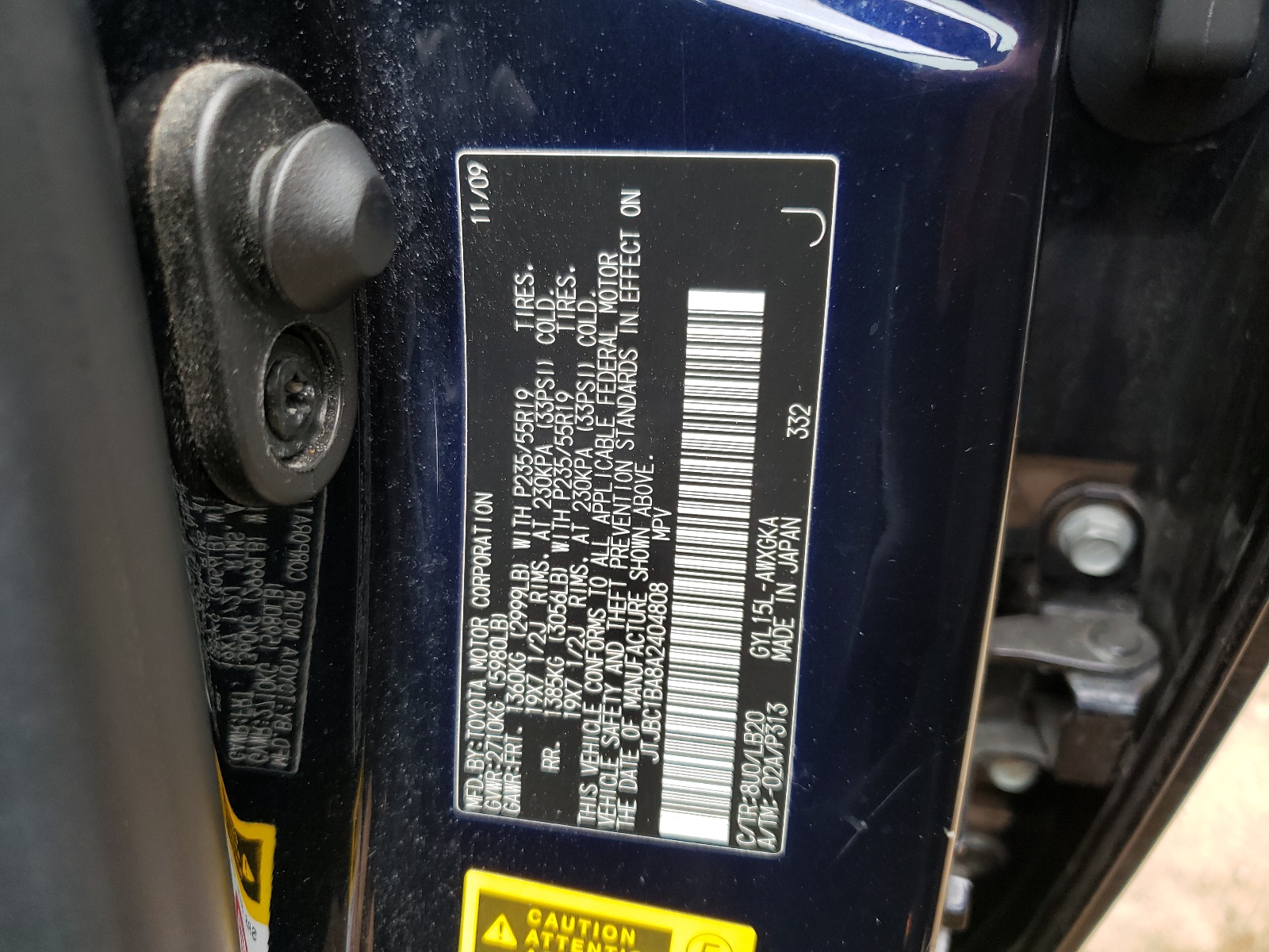 JTJBC1BA8A2404808 2010 Lexus Rx 450