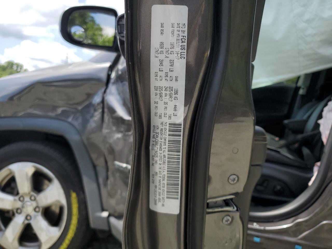 2018 Jeep Compass Latitude VIN: 3C4NJCBB6JT194525 Lot: 57208524