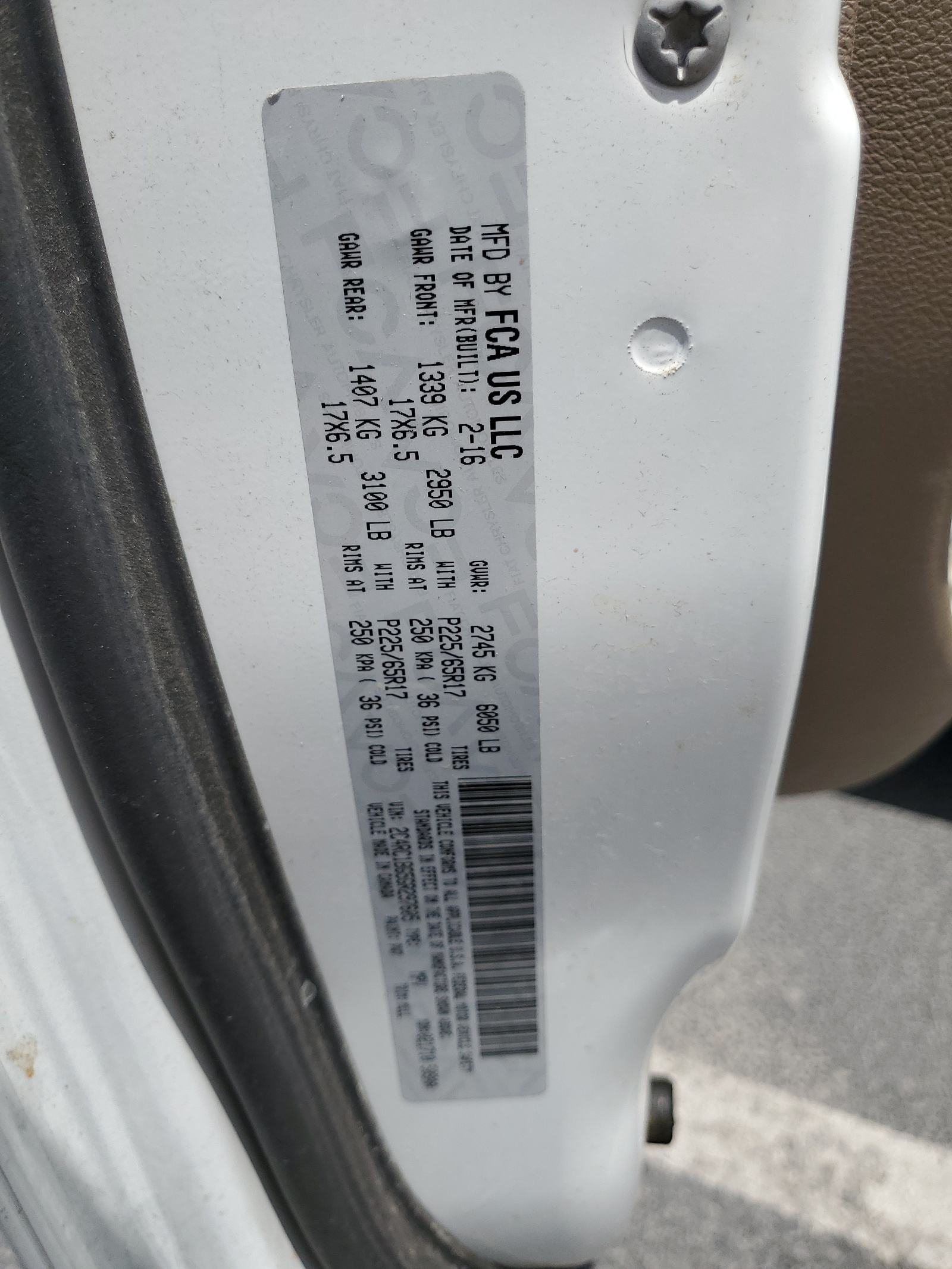 2C4RC1BG5GR297605 2016 Chrysler Town & Country Touring