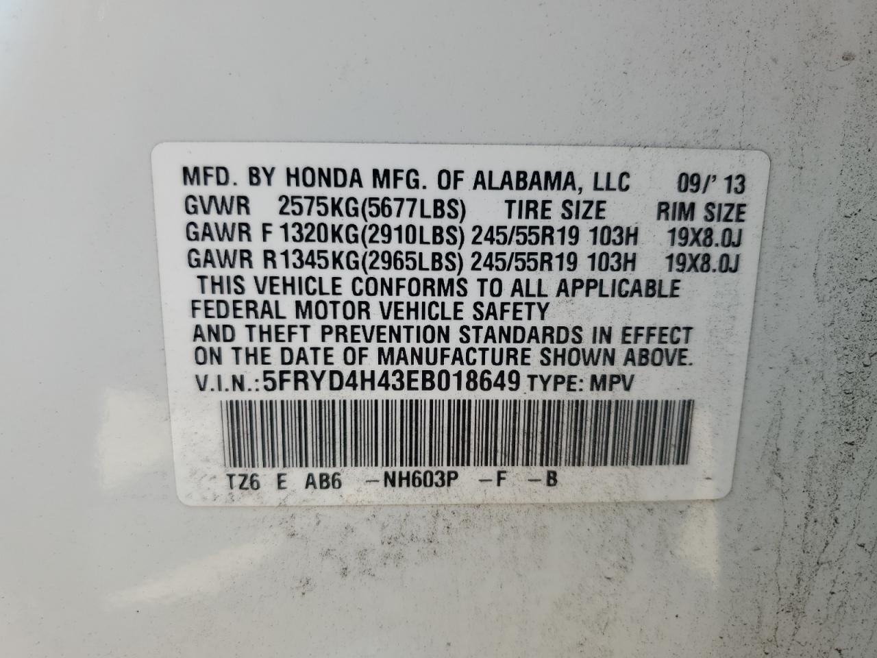 5FRYD4H43EB018649 2014 Acura Mdx Technology