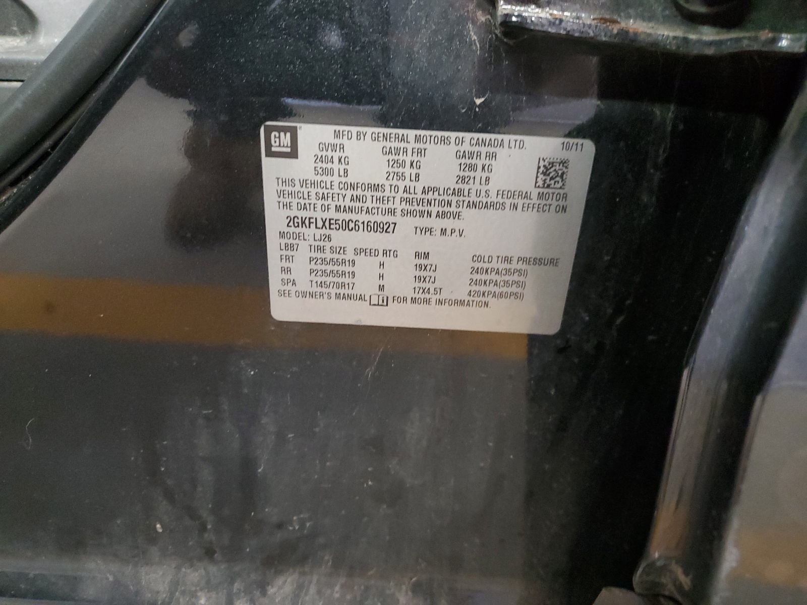 2GKFLXE50C6160927 2012 GMC Terrain Slt