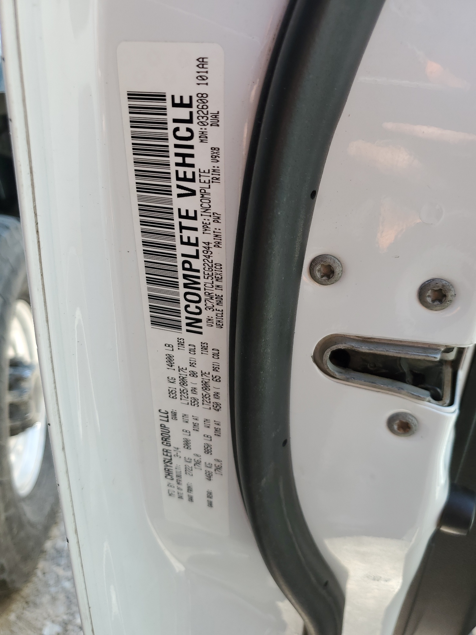 3C7WRTCL5EG224944 2014 Ram 3500