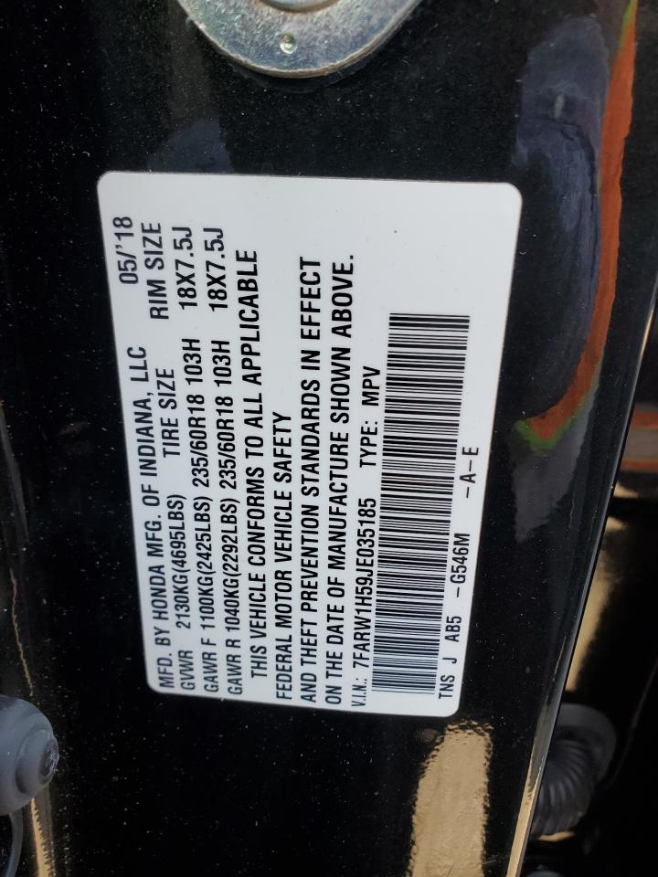 2018 Honda Cr-V Ex VIN: 7FARW1H59JE035185 Lot: 59296314