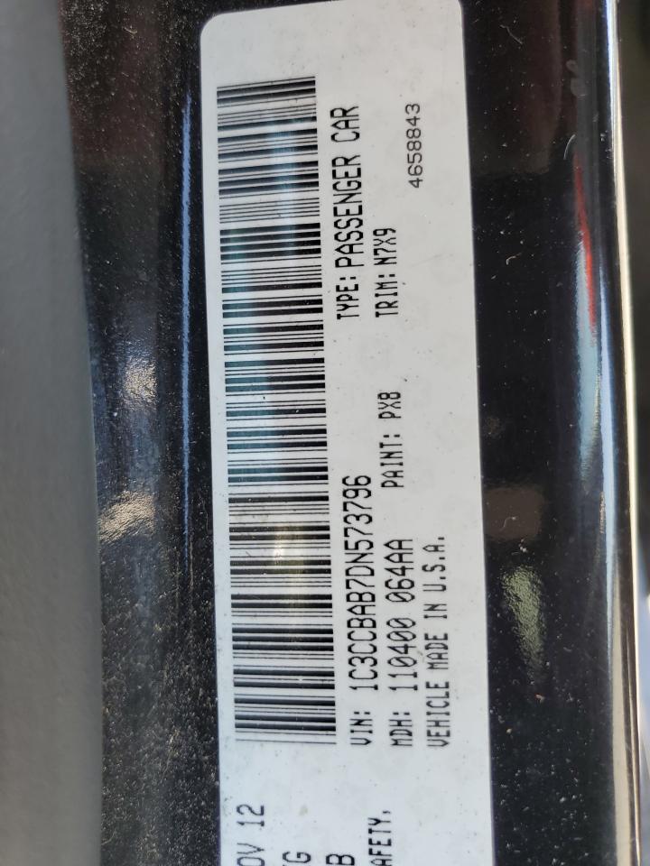 2011 Chrysler 200 Lx VIN: 1C3CCBAB7DN573796 Lot: 60511854