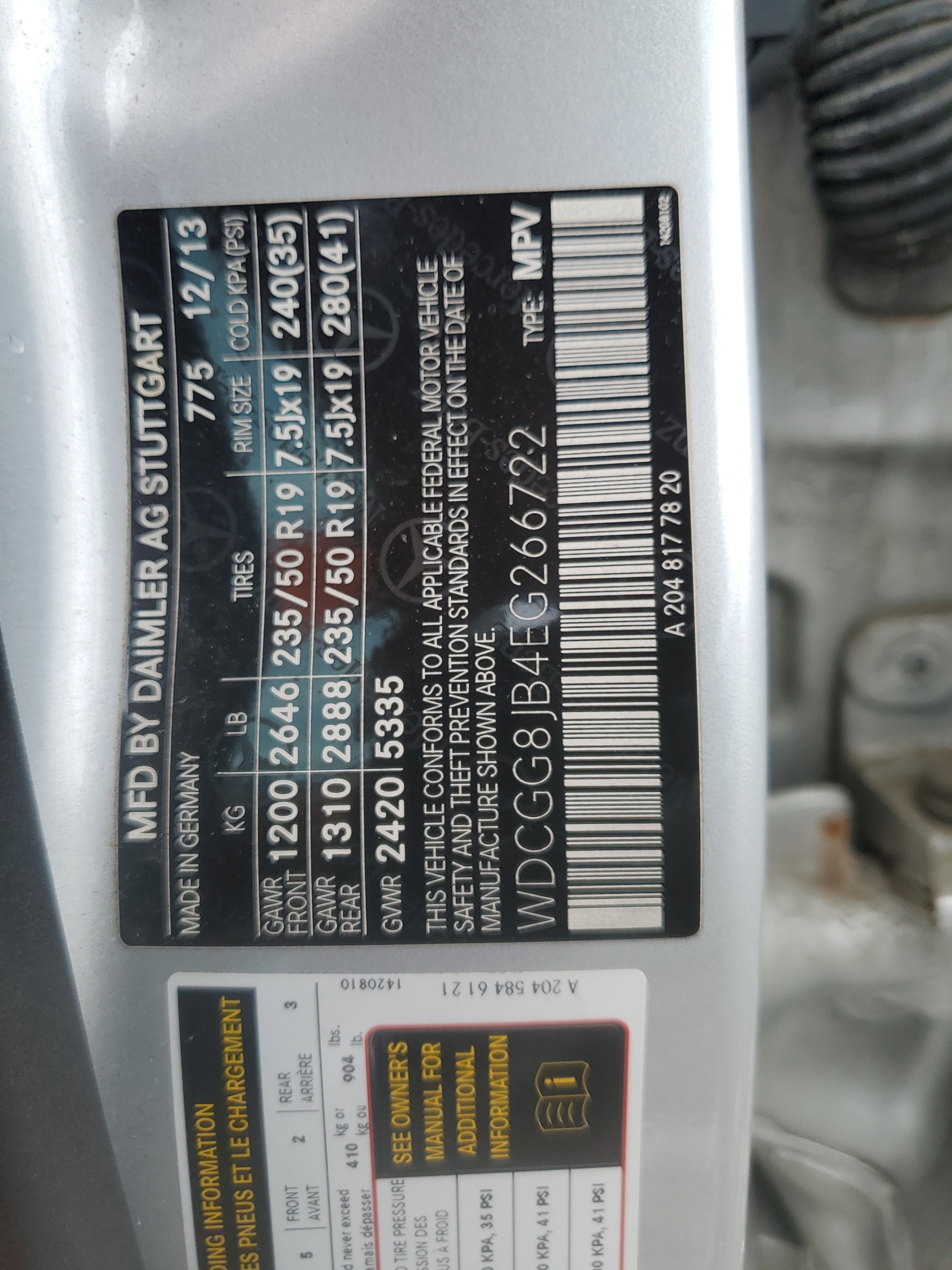 WDCGG8JB4EG266722 2014 Mercedes-Benz Glk 350 4Matic