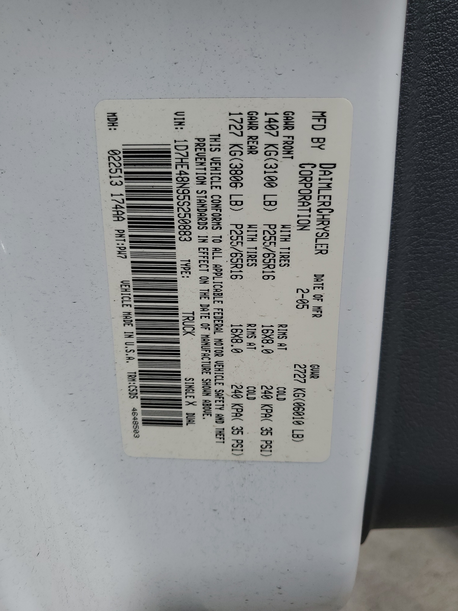 1D7HE48N95S250883 2005 Dodge Dakota Quad Slt