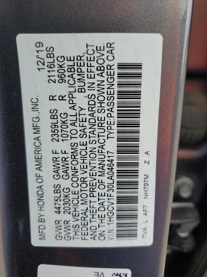 1HGCV1F30LA046417 2020 HONDA ACCORD - Image 12