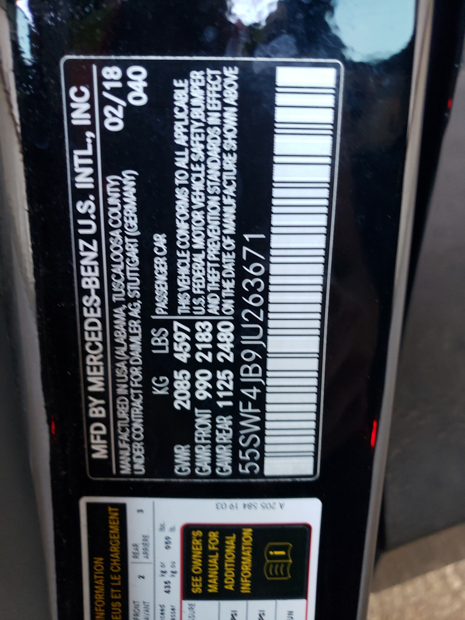 55SWF4JB9JU263671 2018 Mercedes-Benz C 300