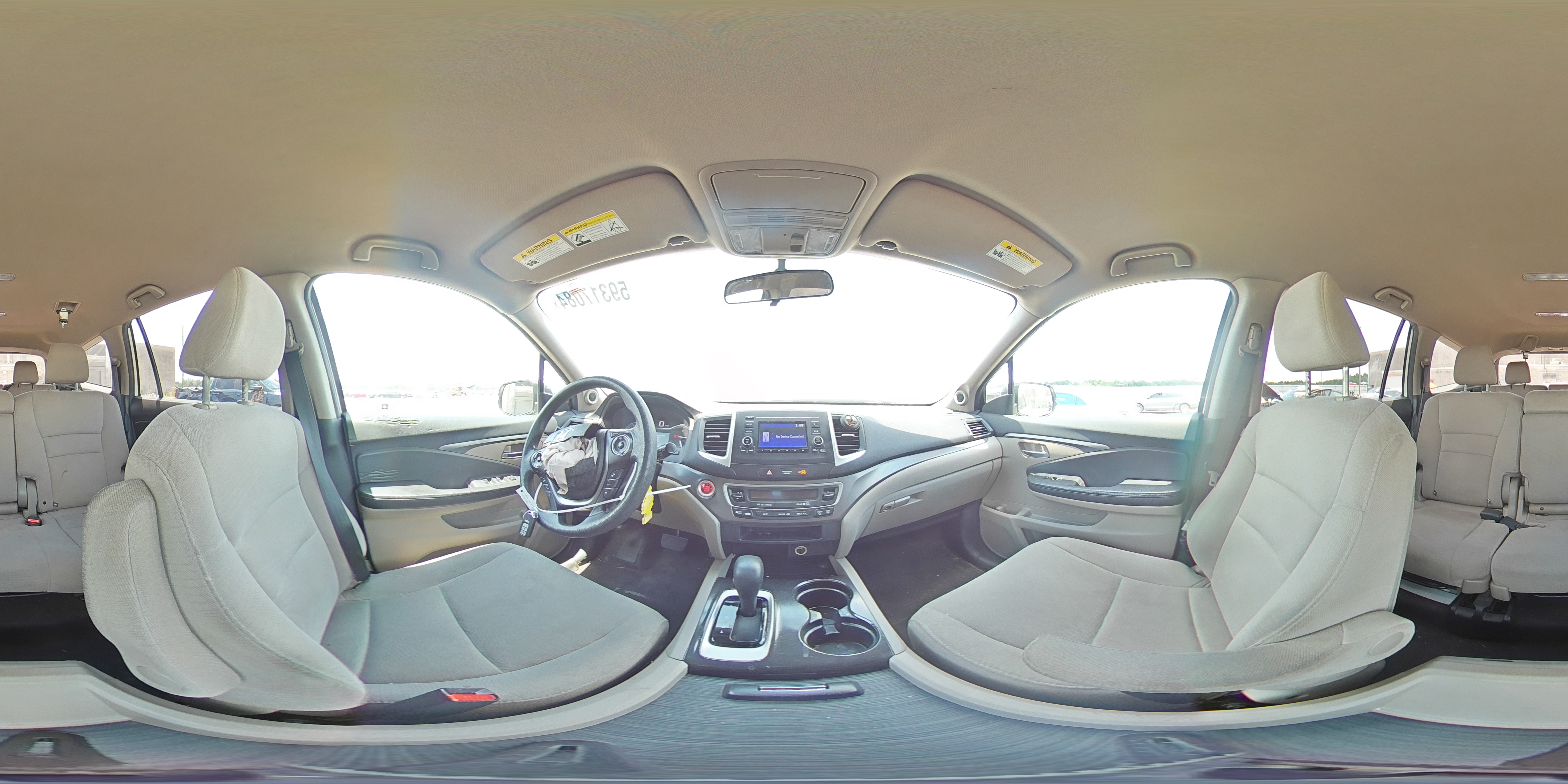 2017 Honda Pilot Lx VIN: 5FNYF6H13HB029281 Lot: 59317084