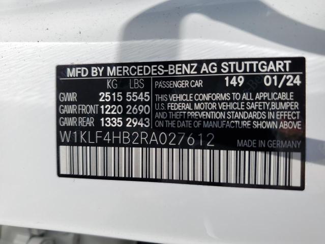 2024 MERCEDES-BENZ E 350 4MAT W1KLF4HB2RA027612  59123814