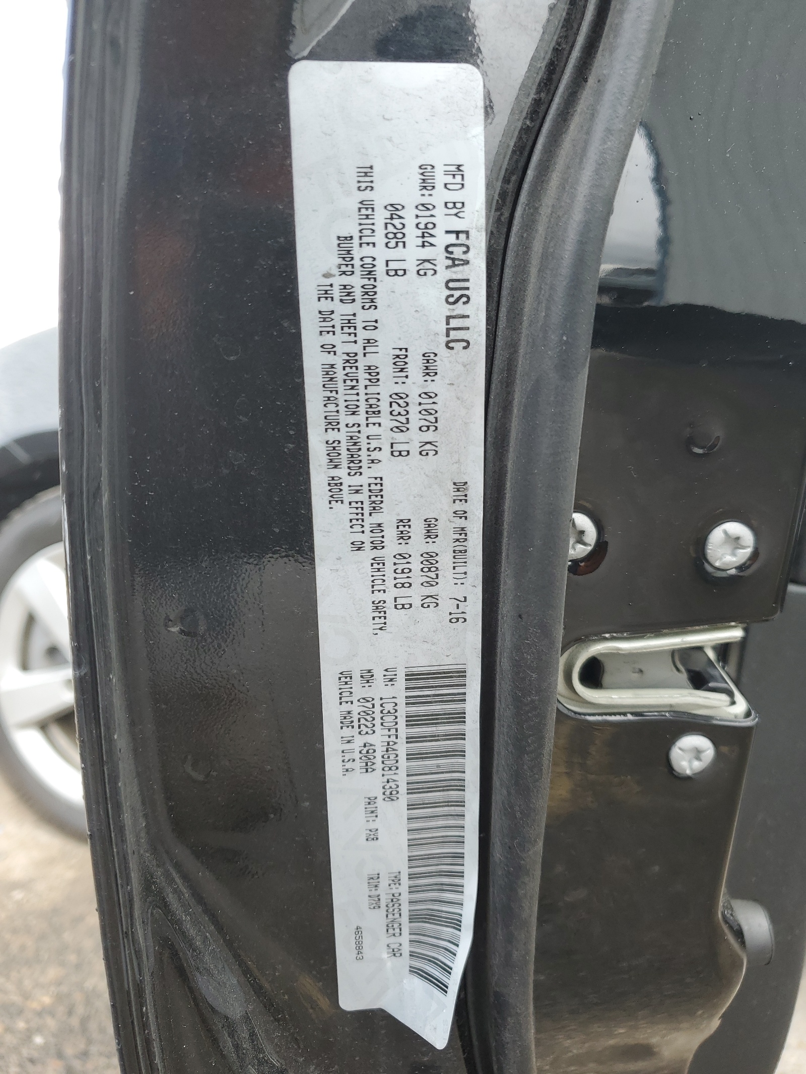 1C3CDFFA4GD814390 2016 Dodge Dart Sxt Sport