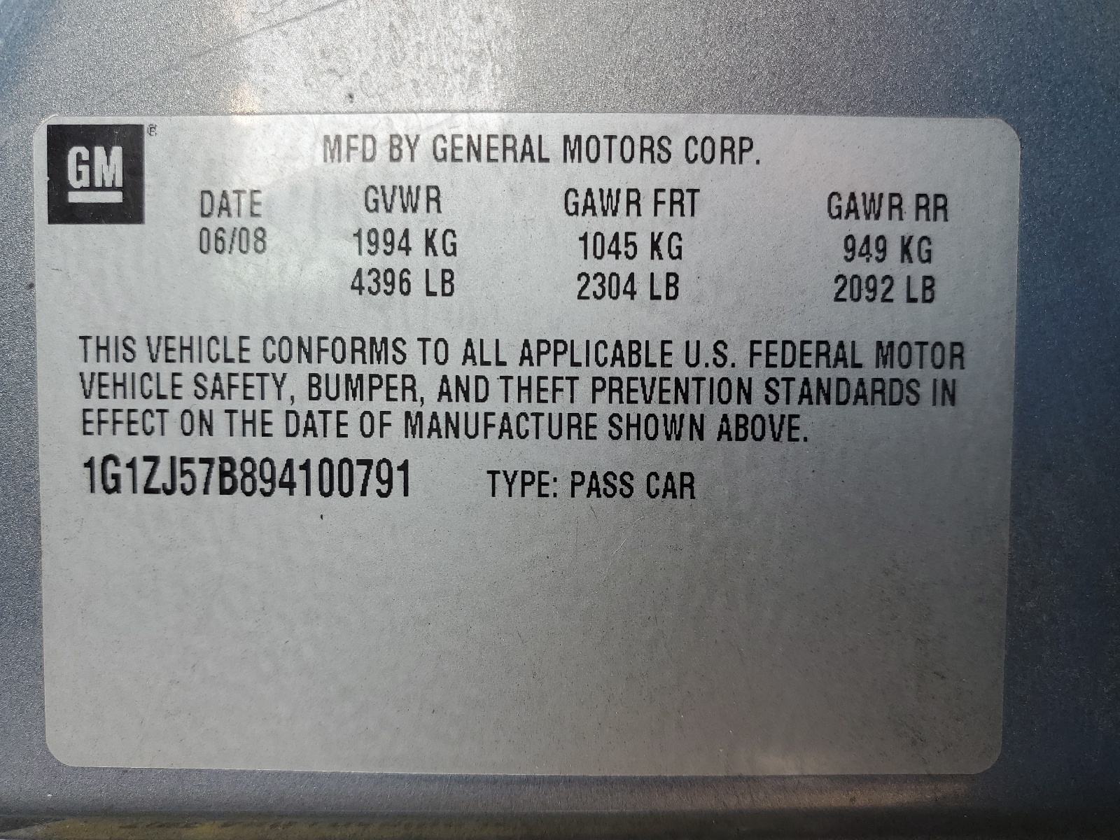 1G1ZJ57B894100791 2009 Chevrolet Malibu 2Lt