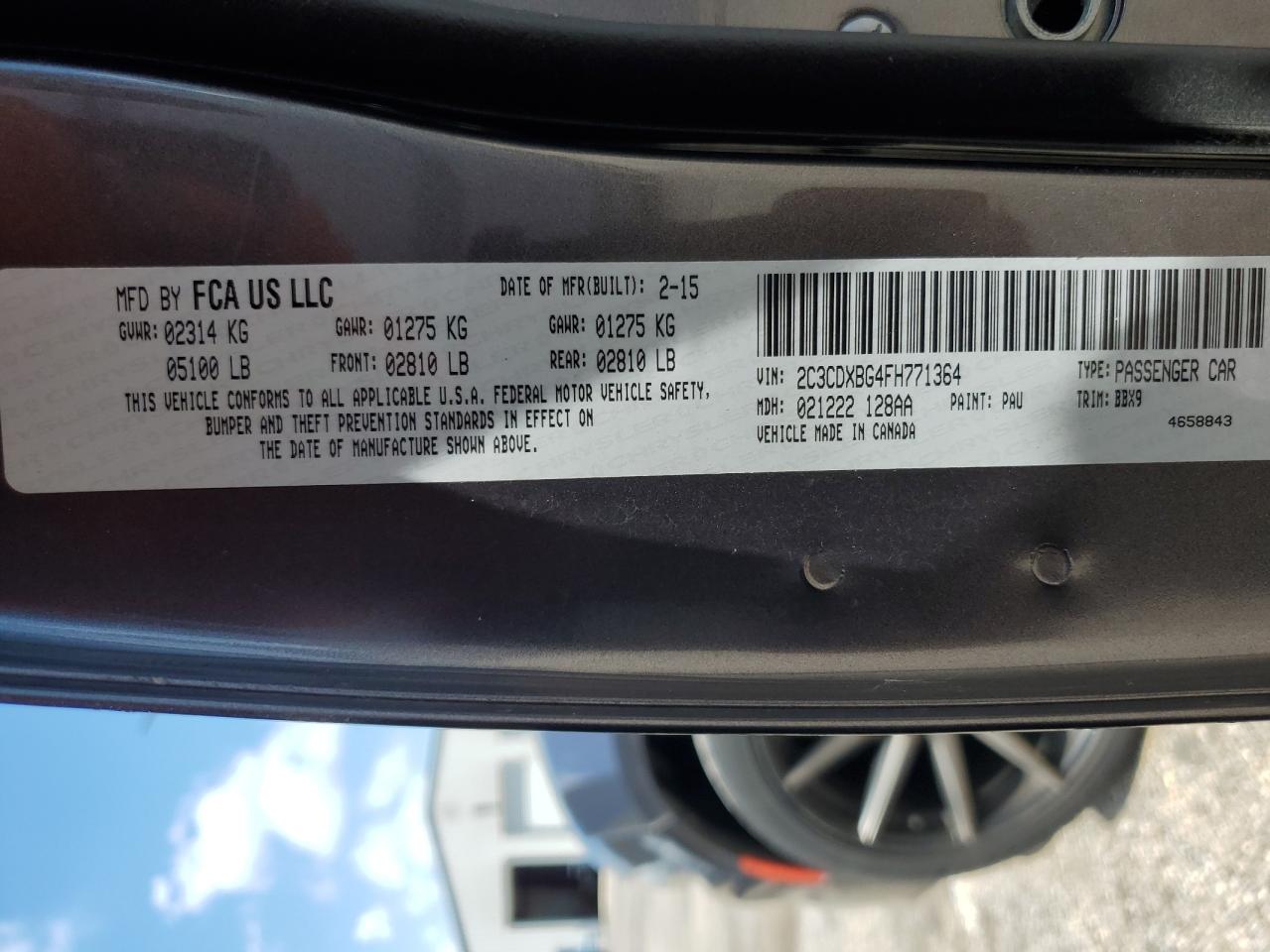 2C3CDXBG4FH771364 2015 DODGE CHARGER - Image 14