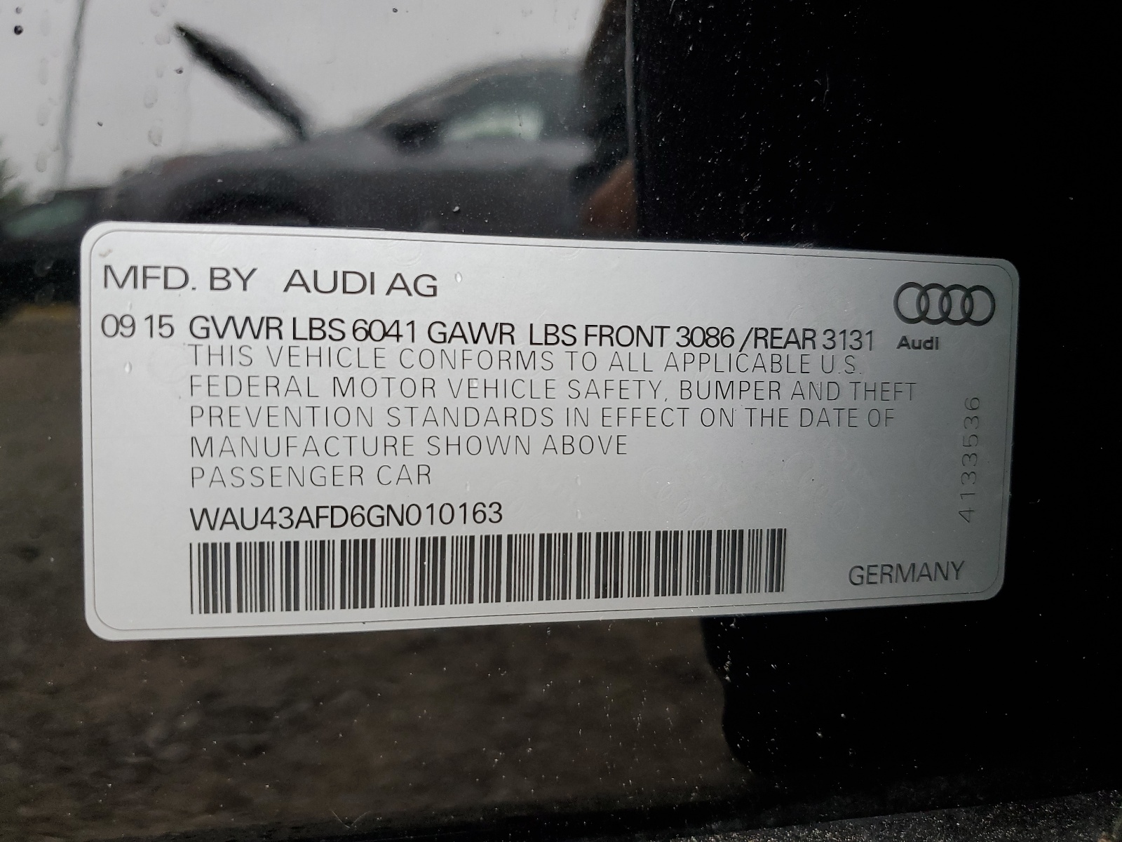 2016 Audi A8 L Quattro vin: WAU43AFD6GN010163