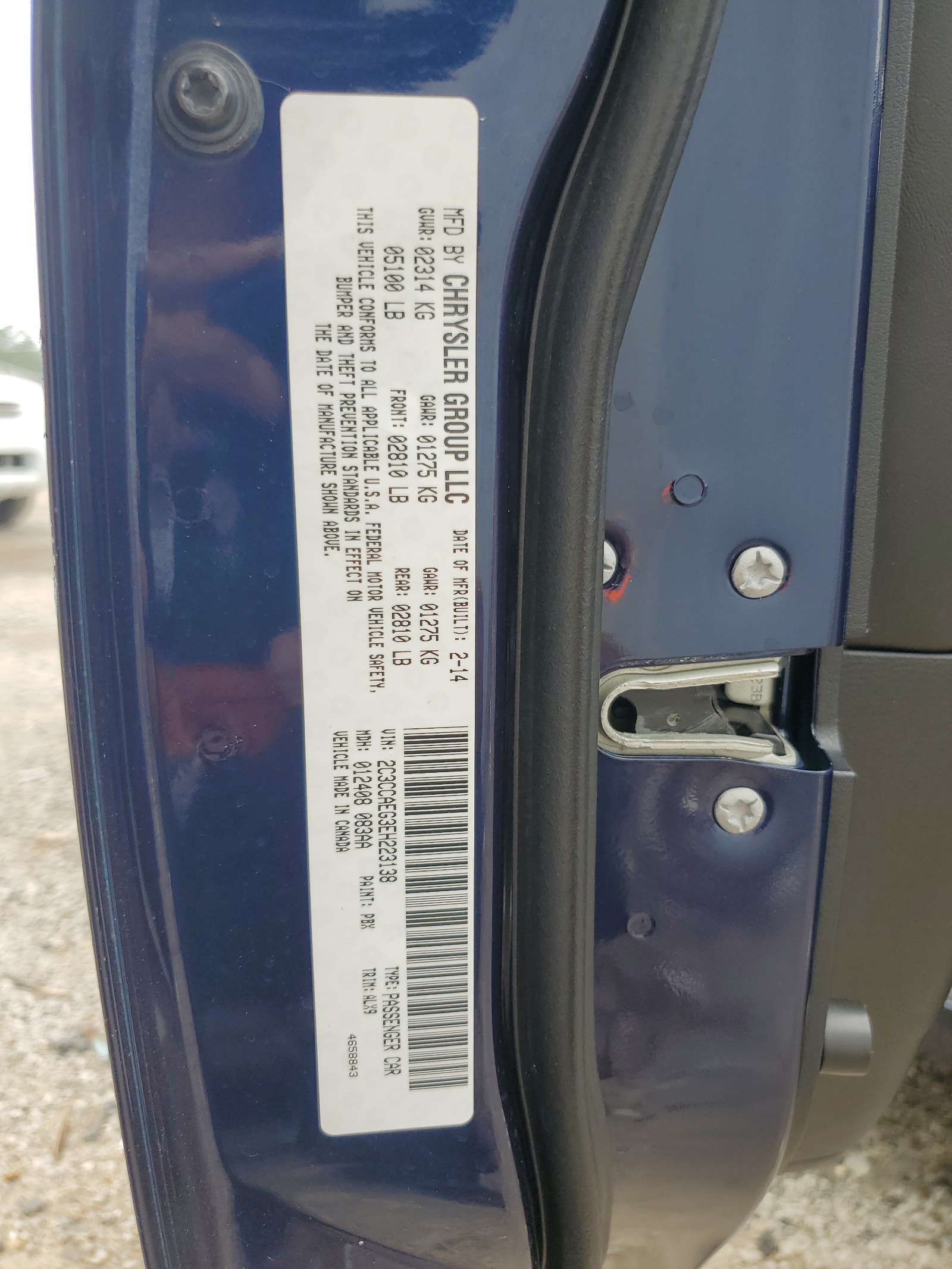 2C3CCAEG3EH223138 2014 Chrysler 300C