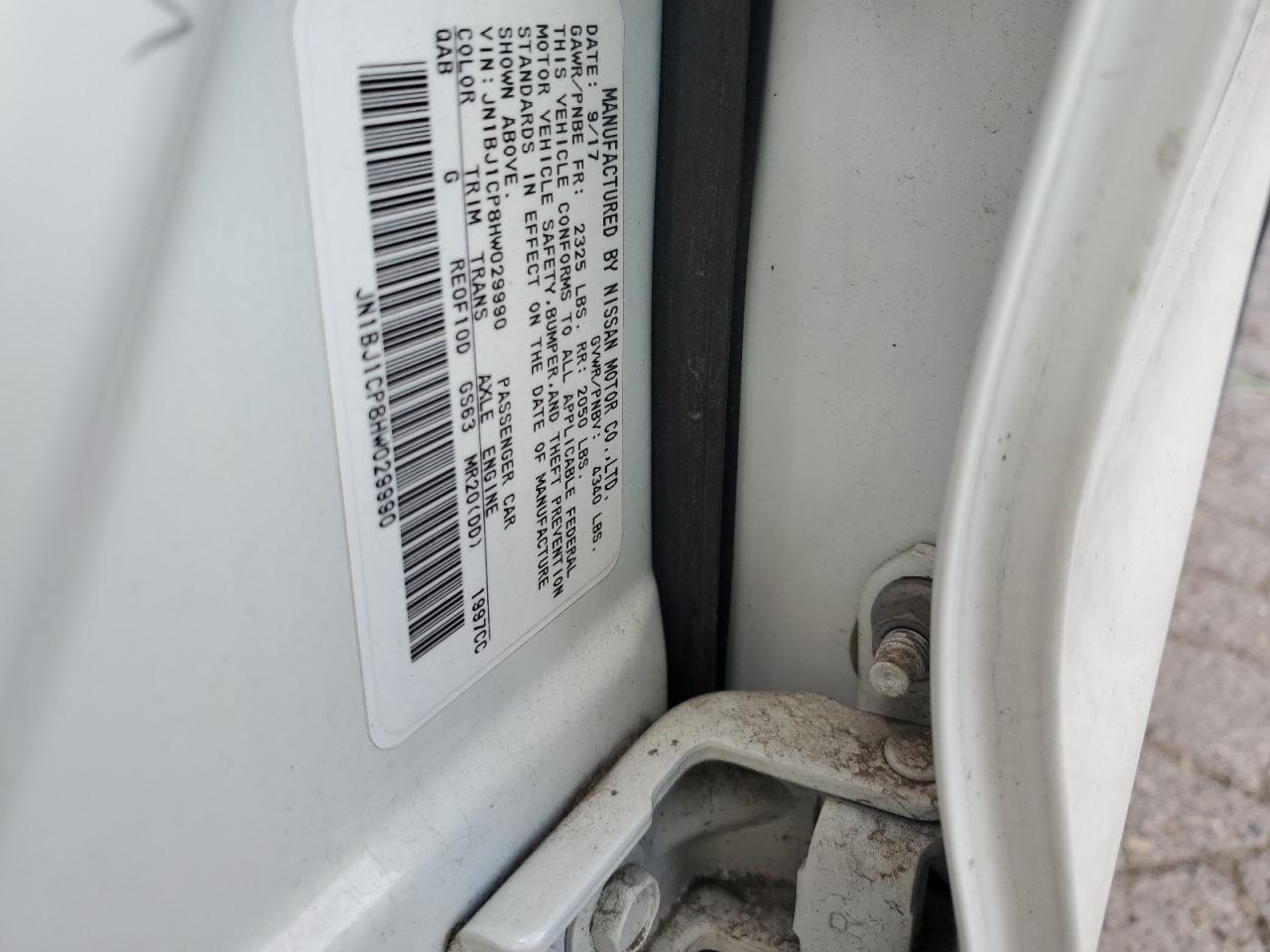 2017 Nissan Rogue Sport S VIN: JN1BJ1CP8HW029990 Lot: 59895034