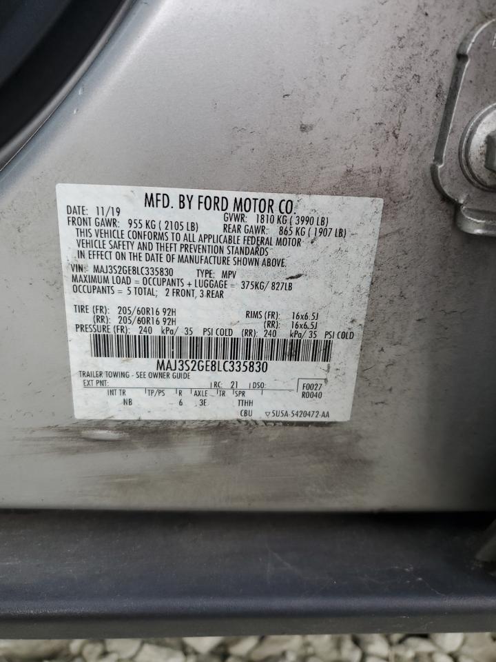 2020 Ford Ecosport Se VIN: MAJ3S2GE8LC335830 Lot: 60906414