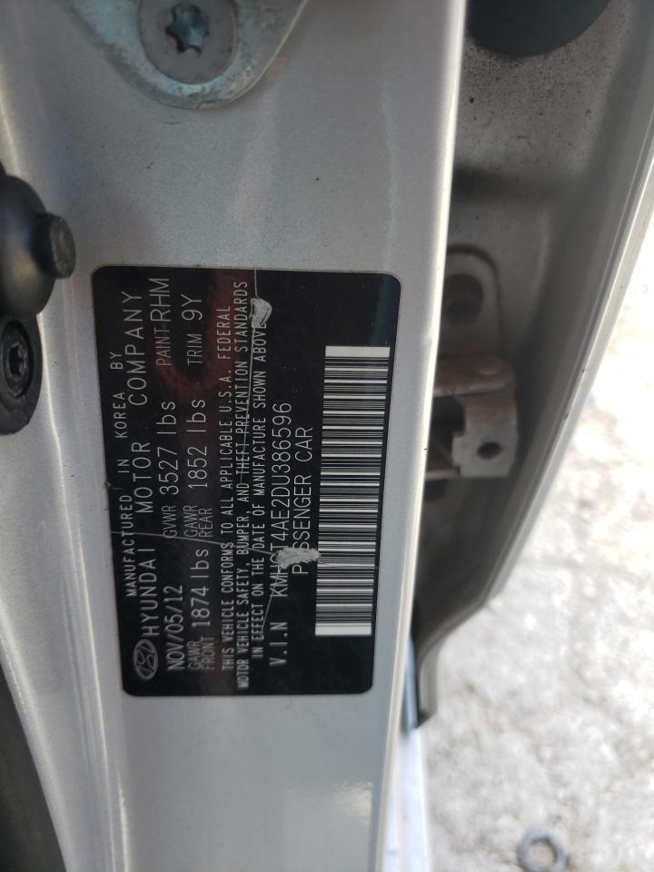 2013 Hyundai Accent Gls VIN: KMHCT4AE2DU386596 Lot: 57258764