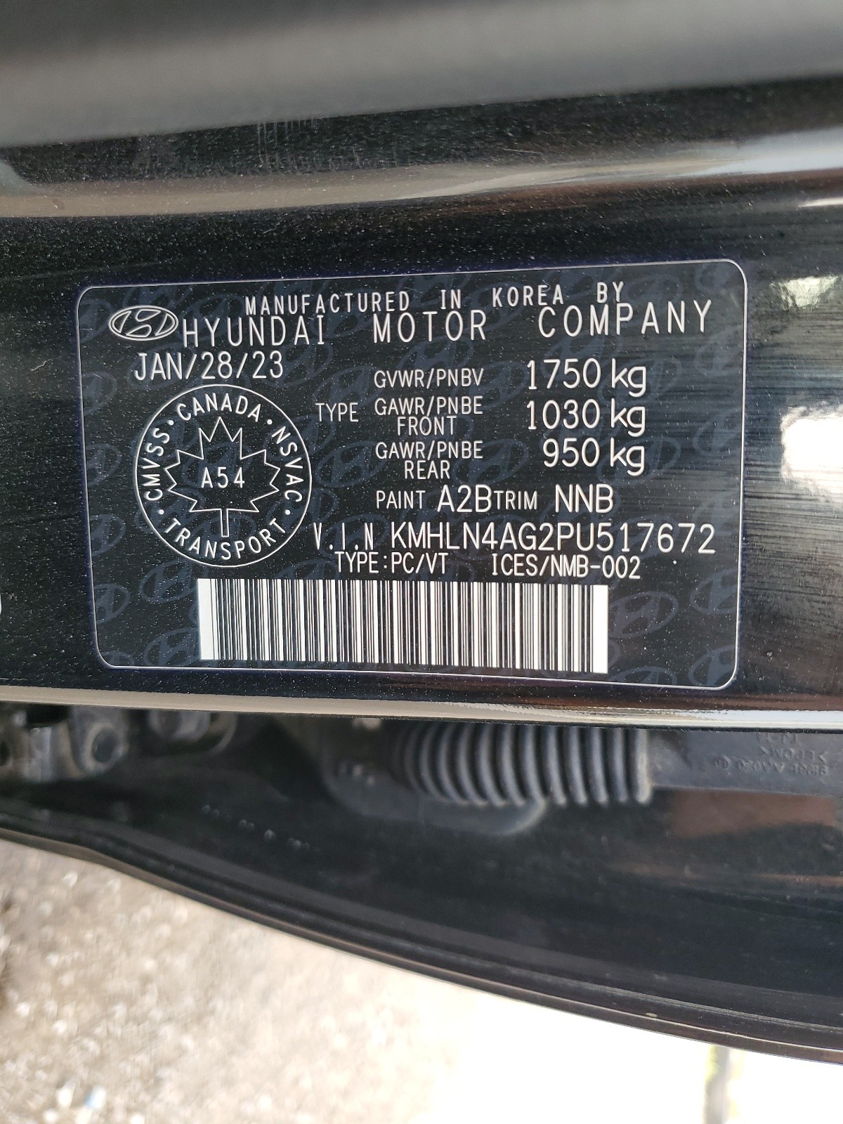 KMHLN4AG2PU517672 2023 Hyundai Elantra Sel
