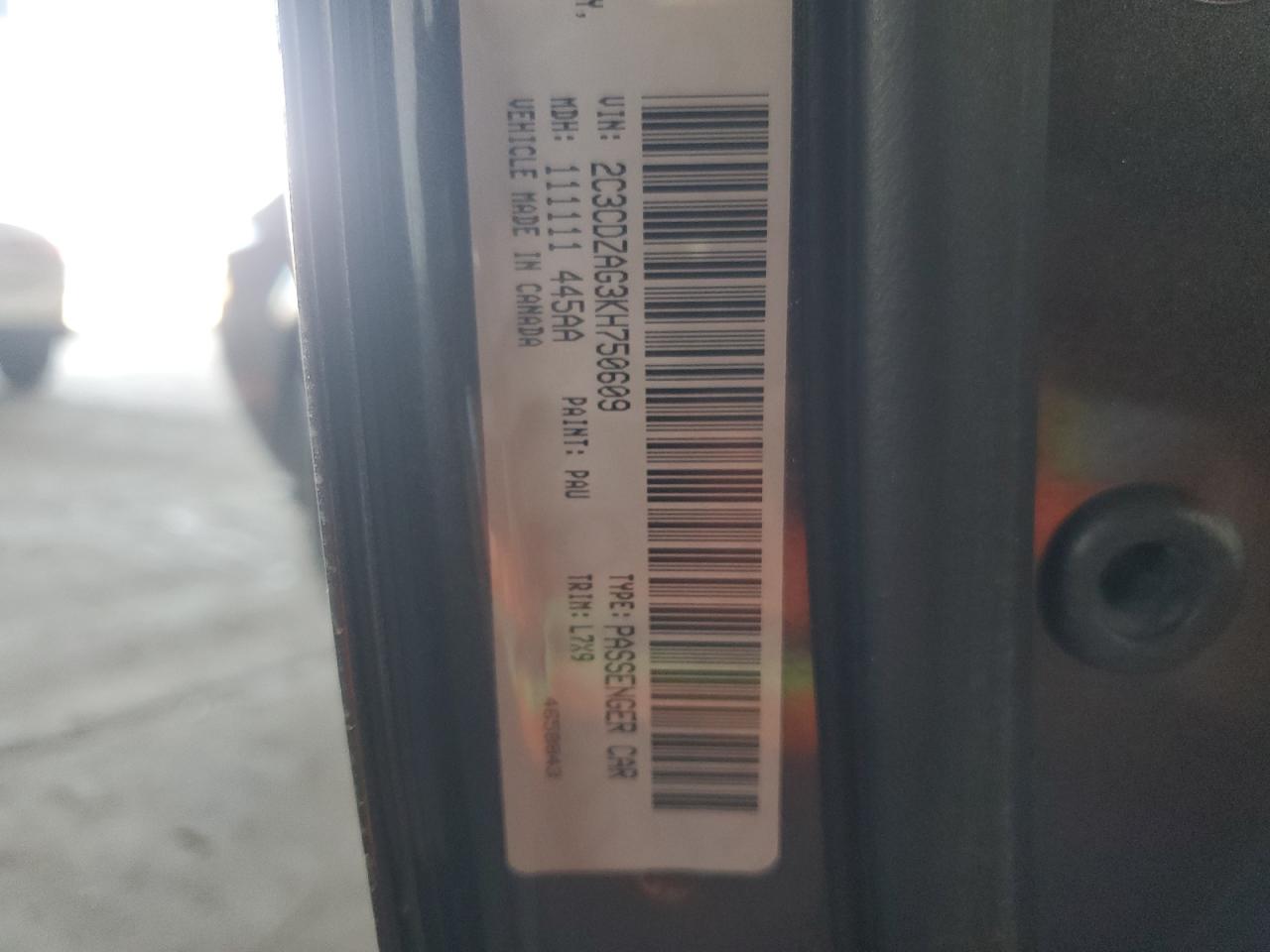 2019 Dodge Challenger Sxt VIN: 2C3CDZAG3KH750609 Lot: 56970494