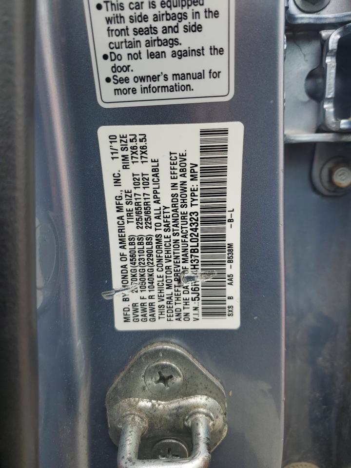 2011 Honda Cr-V Lx VIN: 5J6RE4H37BL024323 Lot: 58143894