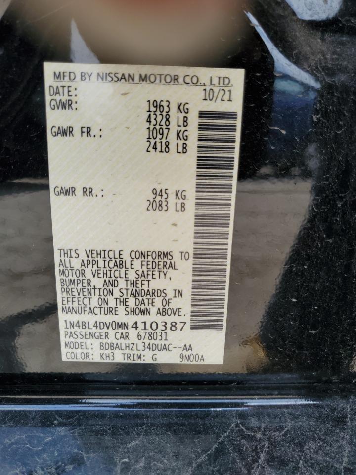 1N4BL4DV0MN410387 2021 Nissan Altima Sv