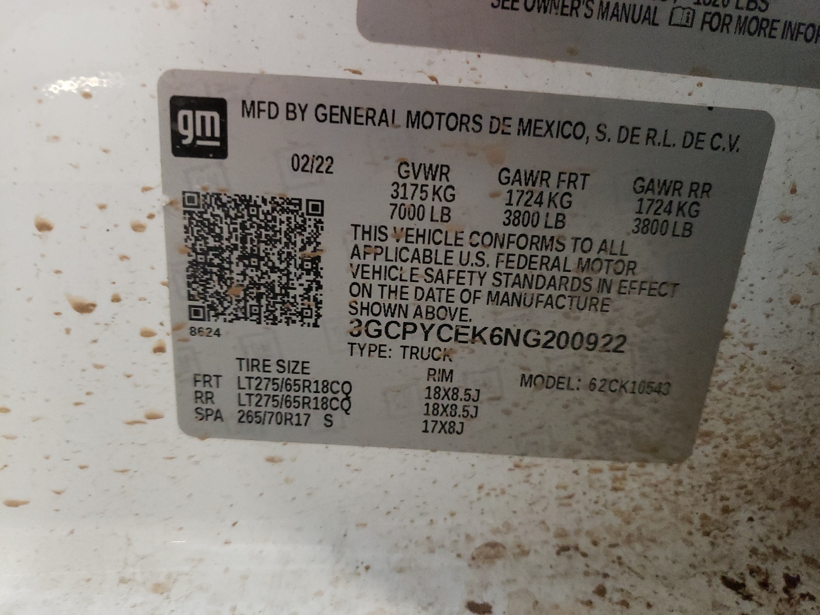 3GCPYCEK6NG200922 2022 Chevrolet Silverado Ltd K1500 Trail Boss Custom