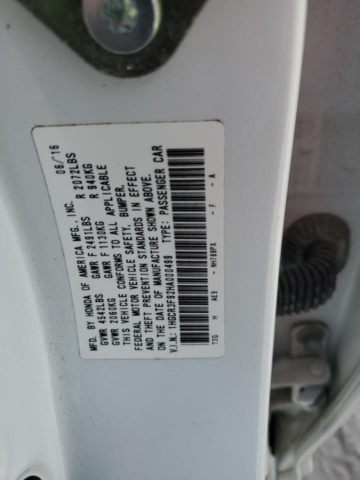 1HGCR3F92HA000499 2017 Honda Accord Touring