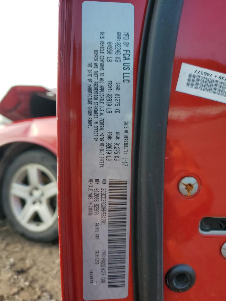 2017 Dodge Challenger Sxt VIN: 2C3CDZAG0HH561201 Lot: 57623184