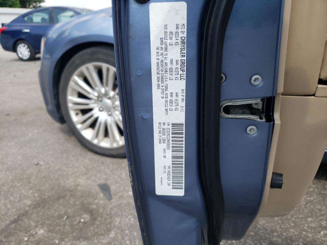 2011 Chrysler 300 Limited VIN: 2C3CA5CG3BH592691 Lot: 60739004