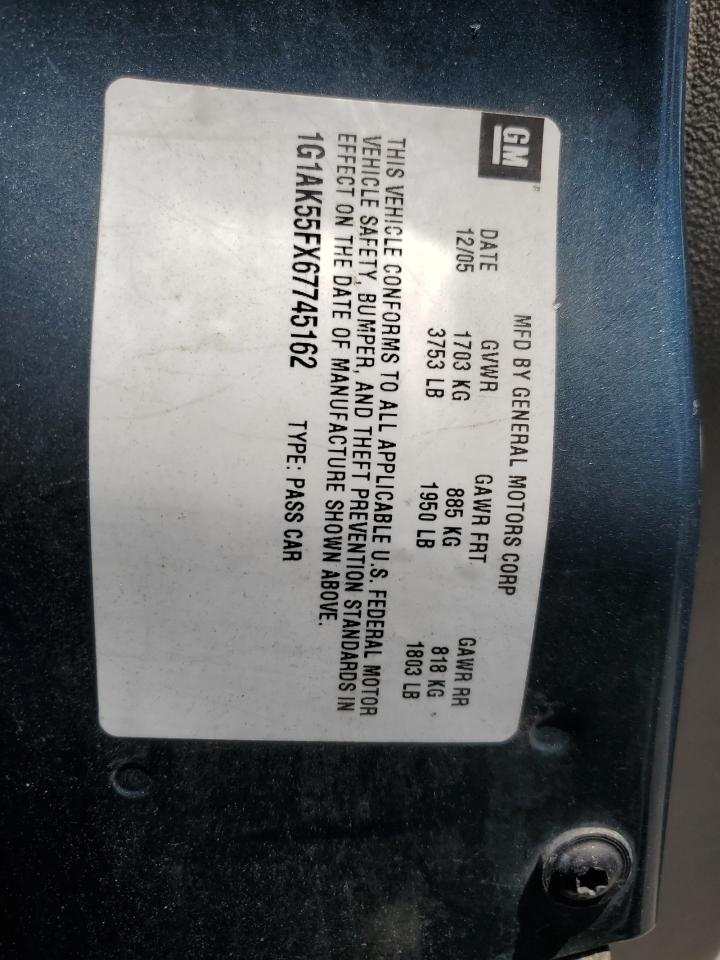 2006 Chevrolet Cobalt Ls VIN: 1G1AK55FX67745162 Lot: 57319474