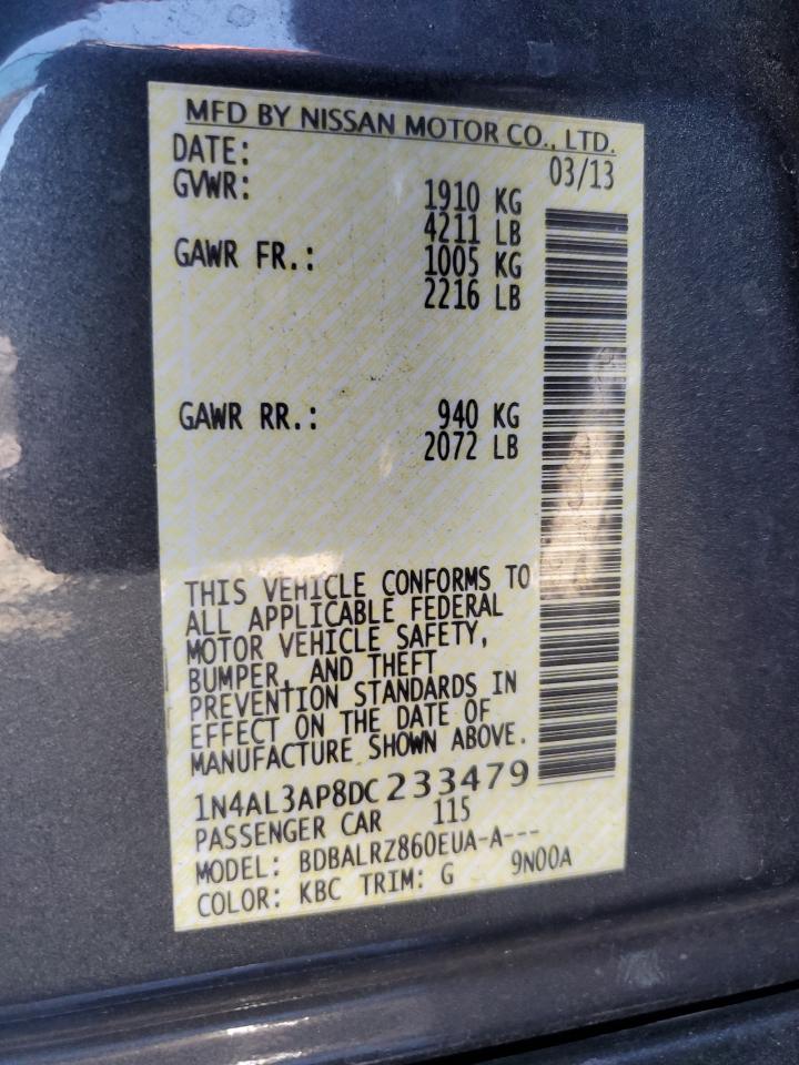 1N4AL3AP8DC233479 2013 Nissan Altima 2.5