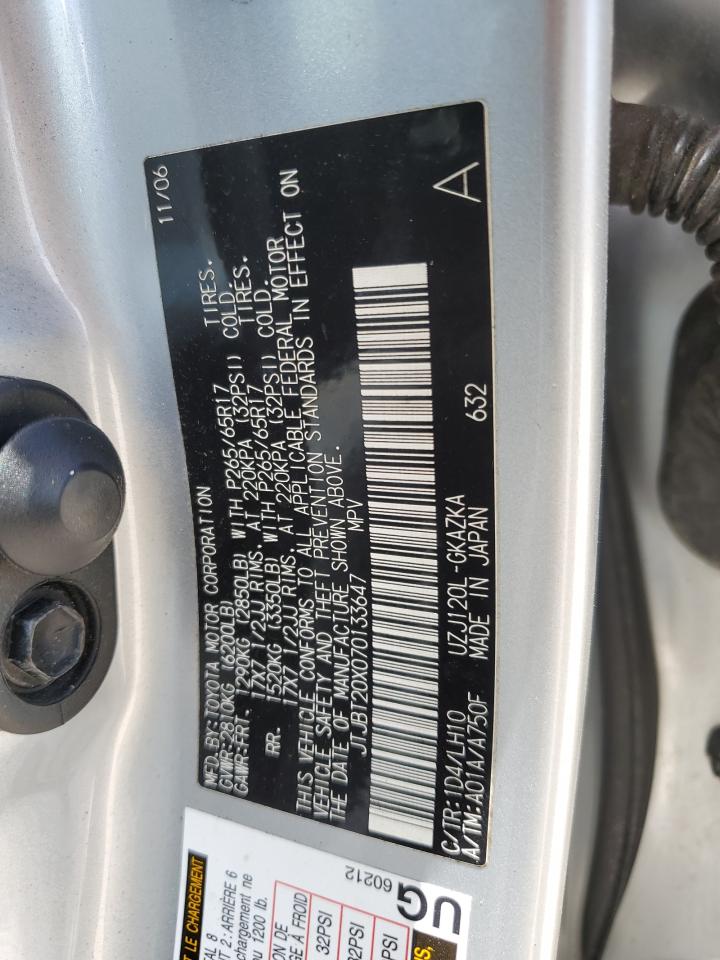 JTJBT20X070133647 2007 Lexus Gx 470