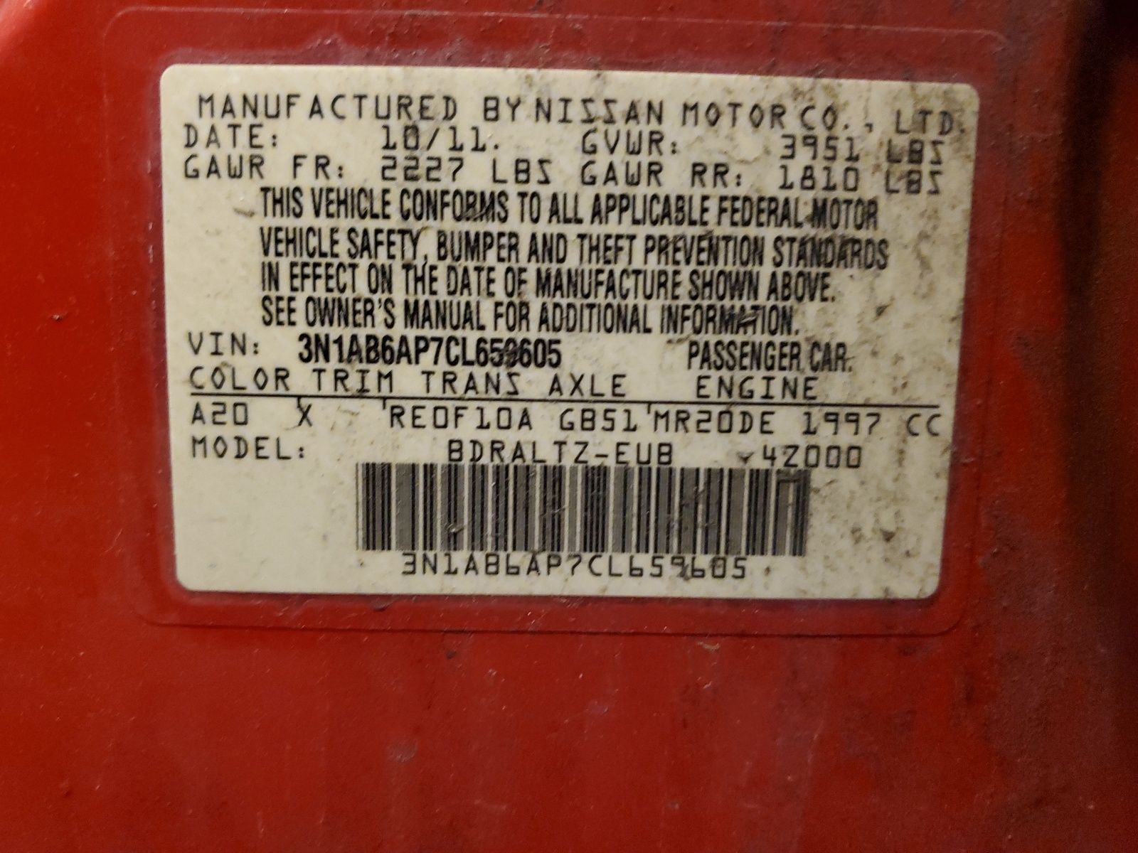 3N1AB6AP7CL659605 2012 Nissan Sentra 2.0