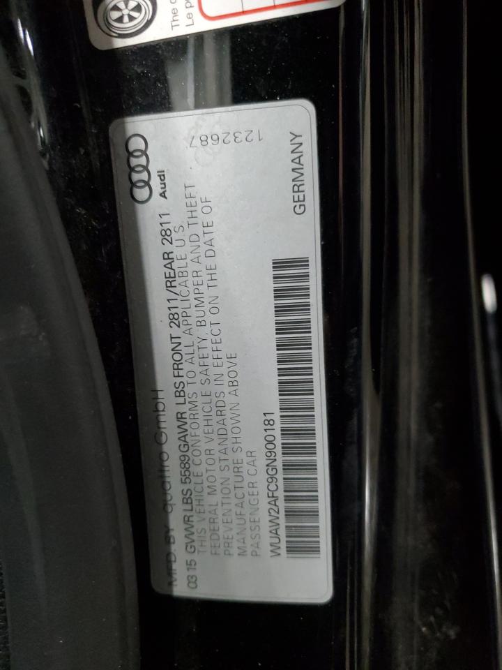 2016 Audi Rs7 VIN: WUAW2AFC9GN900181 Lot: 57532364