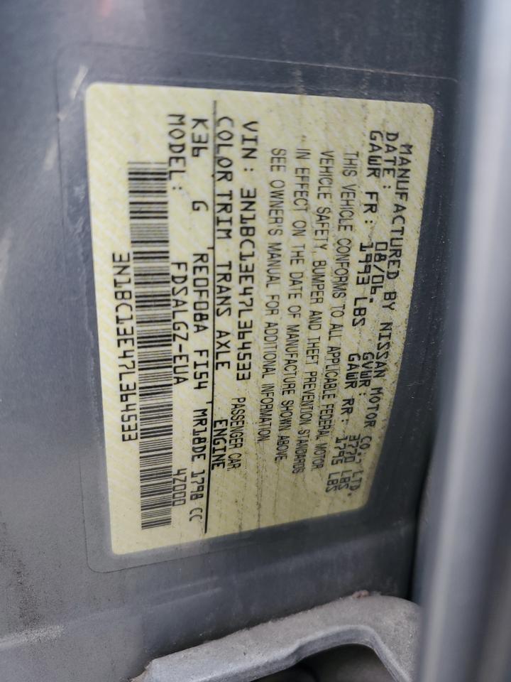 3N1BC13E47L364533 2007 Nissan Versa S