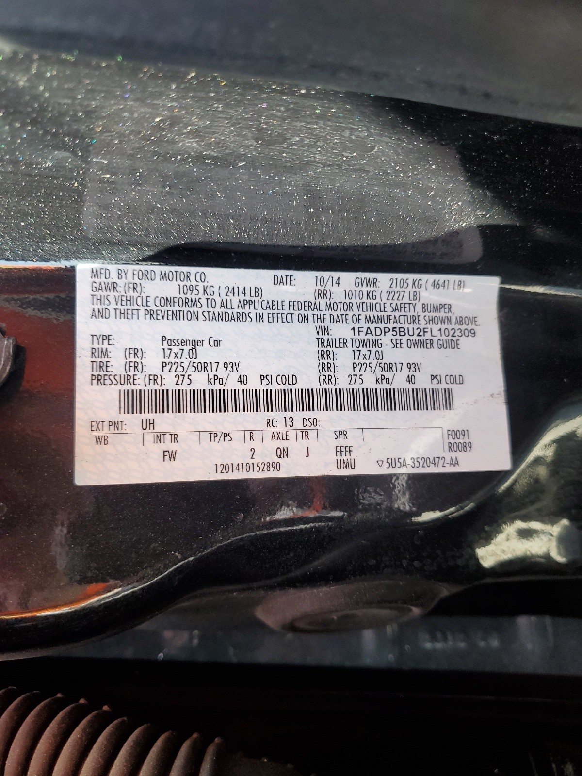 1FADP5BU2FL102309 2015 Ford C-Max Sel