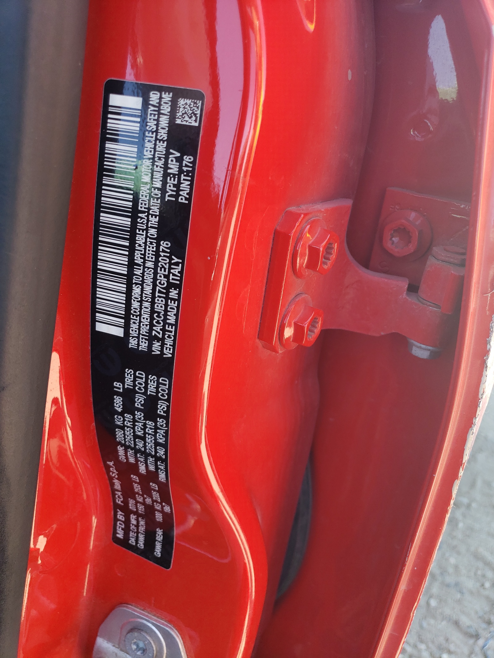 ZACCJBBT7GPE20176 2016 Jeep Renegade Latitude